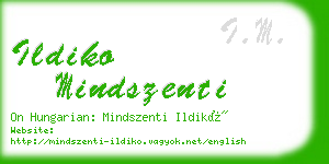 ildiko mindszenti business card